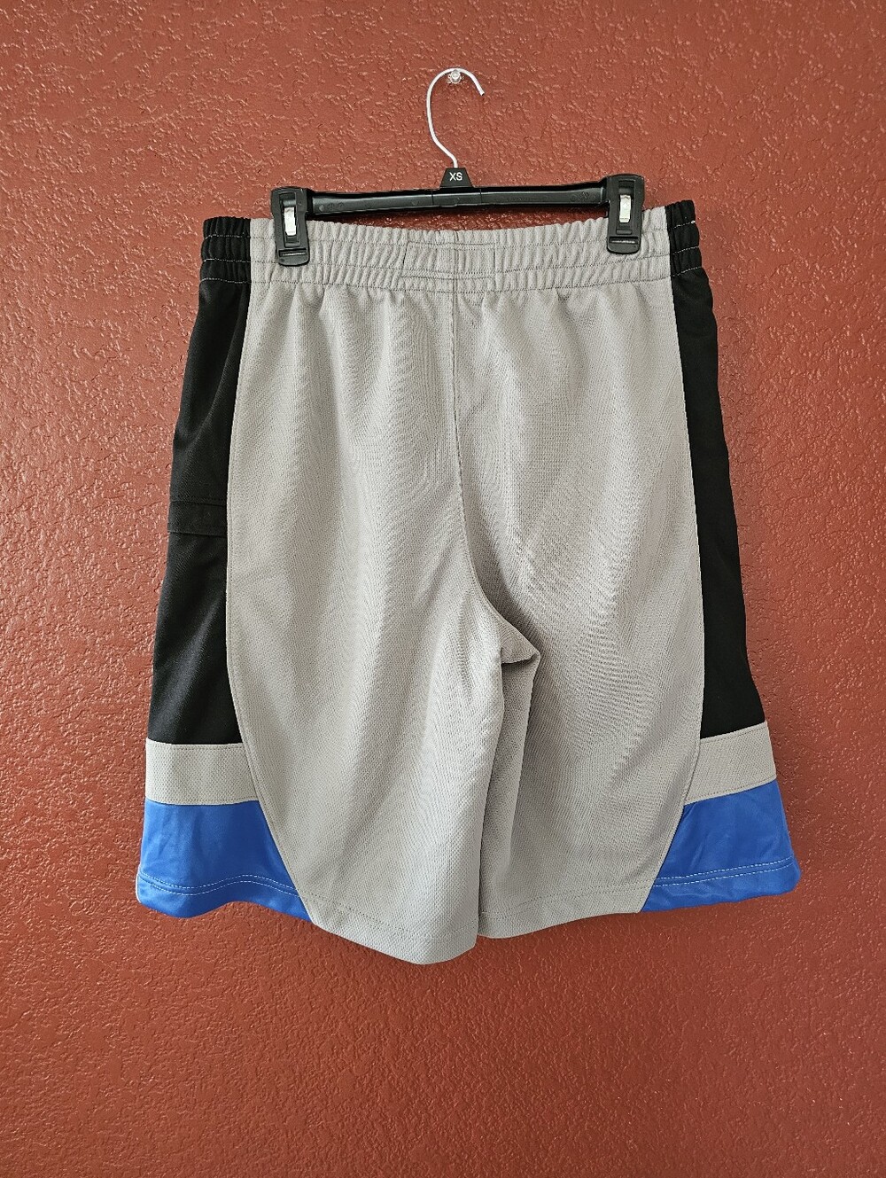 NBA Gray and Black Athletic Shorts with Blue Accents - Picture 3 of 8